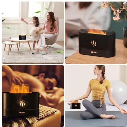 Humidificador de aroma ultrasónico, humo visible relajante, nebulizador led